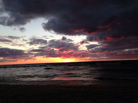 Sunset over Lake Michigan (With images) | Lake michigan, Lake, Michigan