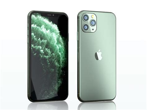 iPhone 11 pro max midnight green 3D model | CGTrader