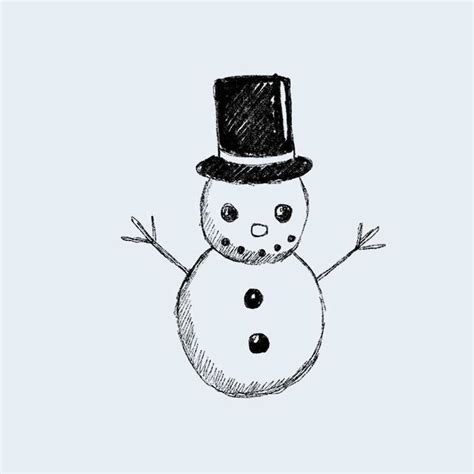 How to Draw A Snowman Step By Step - How To Draw Dojo