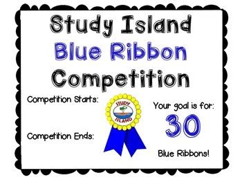 Study Island Blue Ribbon Class Competition {FREE} by Kristen Richardson