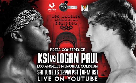 Future Boxing Opponents KSI And Logan Paul To Have Press Conference On June 16 - Tubefilter