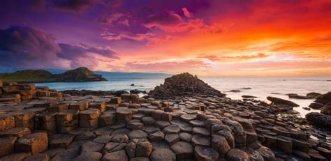 1024x500 Resolution The Giant's Causeway Northern Ireland HD Sunset ...