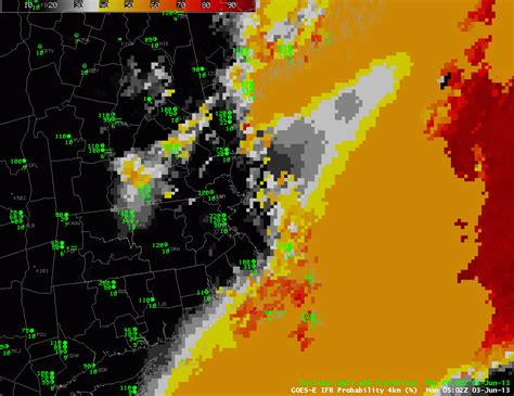 Advection fog over the Northeast as a front moves through | GOES-R Fog Product Examples