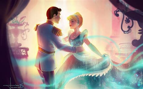 HD wallpaper: Princess Cinderella Dances With Prince Charming Disney Fan Art Hd Wallpaper For ...