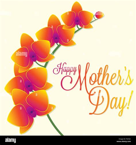 Happy Mother's Day orchid card in vector format Stock Vector Image & Art - Alamy