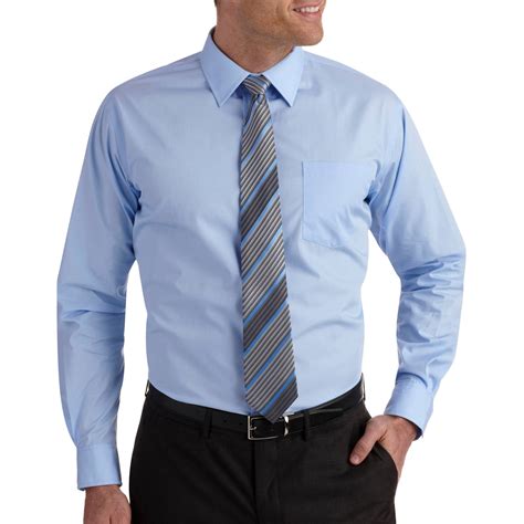 Men's Packaged Dress Shirt-Tie Set - Walmart.com