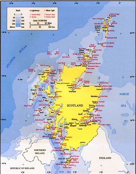 Scottish Lighthouses Map