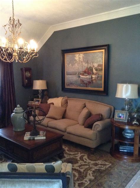 77 Striking Blue Living Room Walls With Grey Couch You Won't Be ...