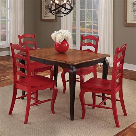 Home Styles French Countryside and oak 5-piece Dining Set | Unique dining room, Red dining room ...