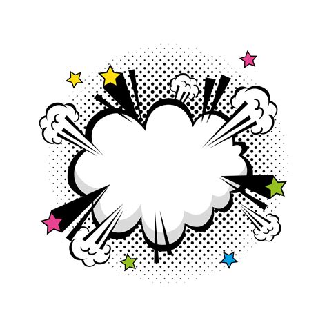 cloud explosion pop art style icon 1915856 Vector Art at Vecteezy