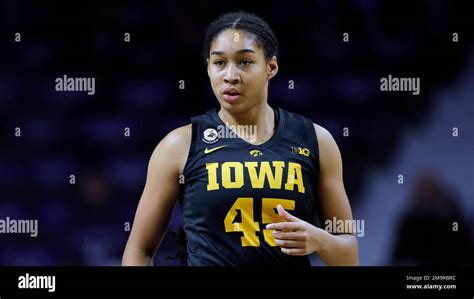 Iowa forward Hannah Stuelke during an NCAA basketball game on Thursday ...