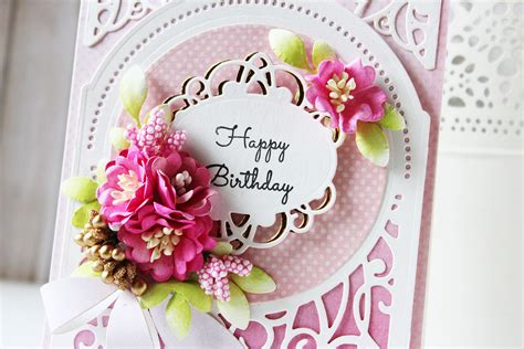 Elegant 3D Vignettes Inspiration | Happy Birthday Card with Hussena - Spellbinders