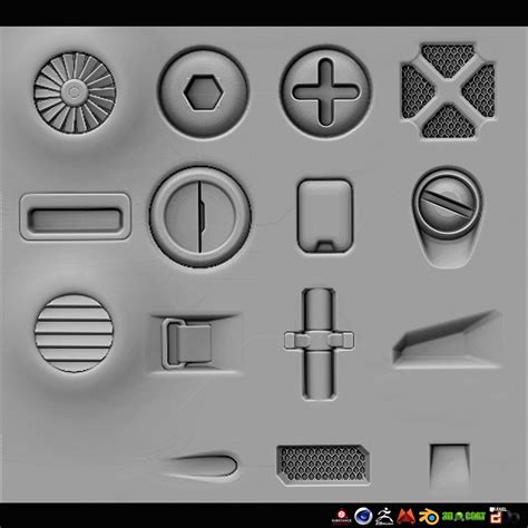 JROTools - Tools for 3D artists - 15 Free sci fi alpha/height panels ...