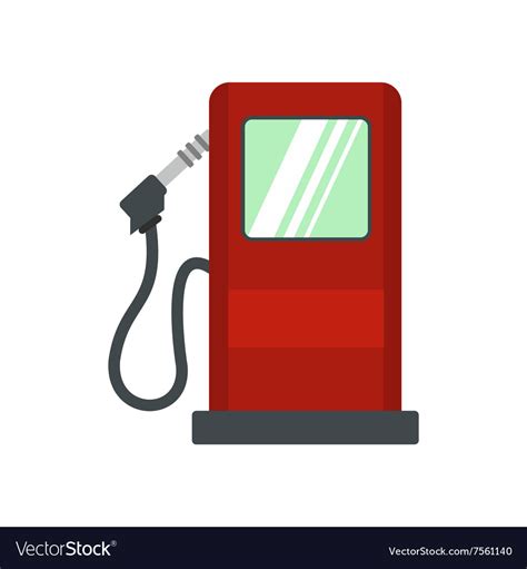 Gas station flat icon Royalty Free Vector Image