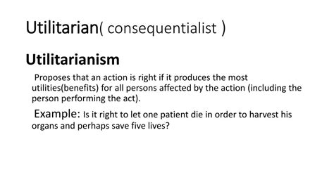 Utilitarianism Examples