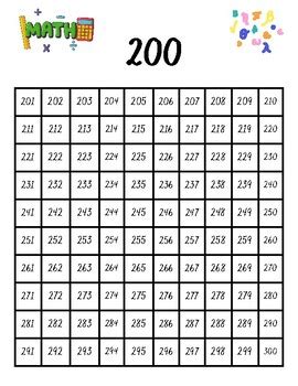 200 Chart (Digital, Printable) by EducationalFinds | TPT