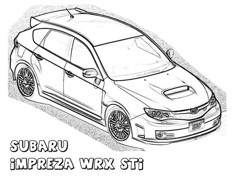 Rallycross Coloring Pages Printable Pdf - Coloringfolder.com | Subaru ...