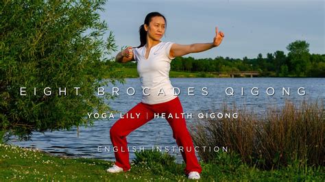 Eight Brocades Qigong Practice with English instruction - YouTube