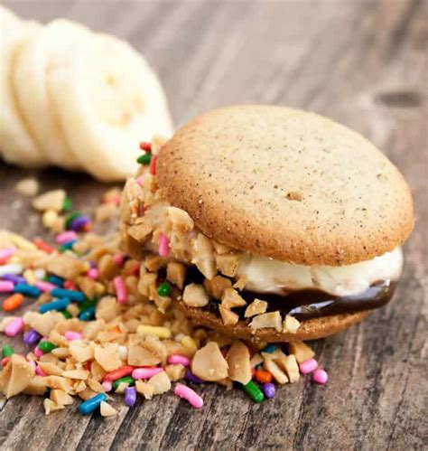 Mini Vanilla Ice Cream Cookie Sandwiches - The Merchant Baker