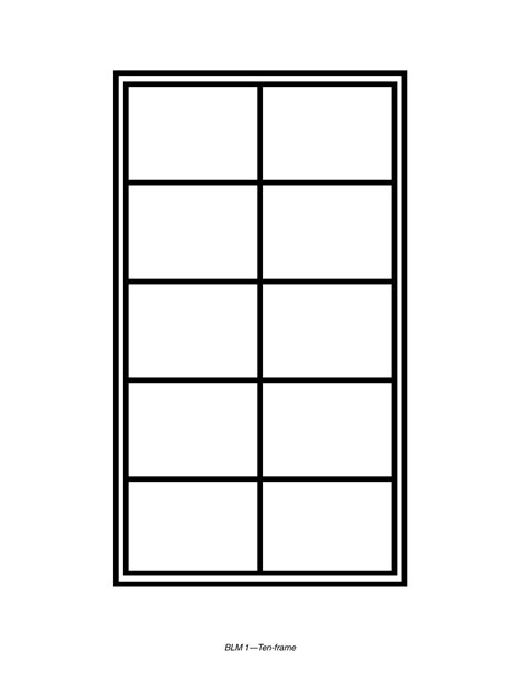 Ten Frame Template Printable | Ten frame, Relief teaching ideas, Math examples