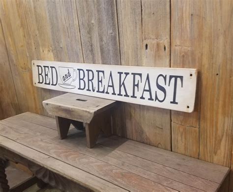 Bed and Breakfast Rustic Wood Sign Kitchen Cabin Lodge | Etsy