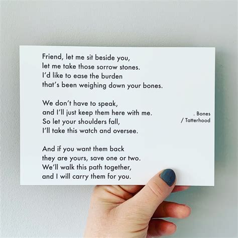 Bones - Poem Postcard (Medium - 7x5 size) | tatterhoodshop