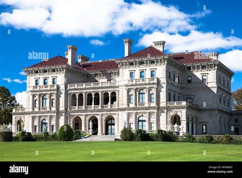 The Breakers, built 1895 as a summer estate by the Vanderbilt family, one of the famous Newport ...