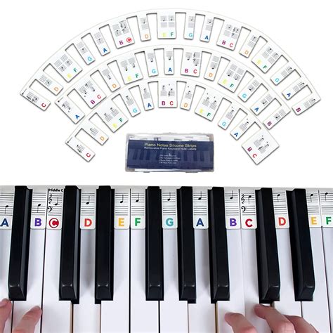 Buy Removable Piano Keyboard Note Labels, Piano Notes Guide for Beginner Piano Key Music Notes ...