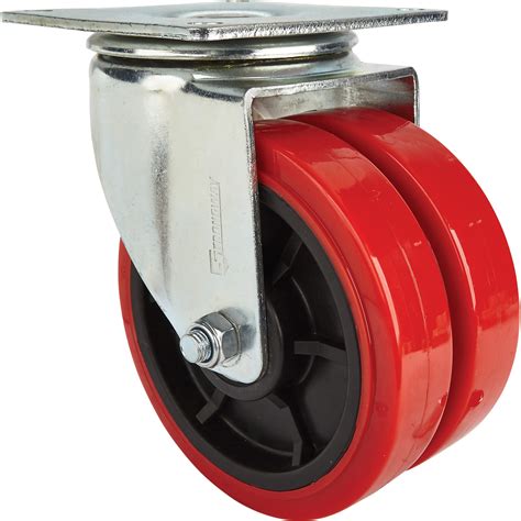 Strongway 8in. Swivel Heavy-Duty Dual-Wheel Caster — 2,200-Lb. Capacity ...