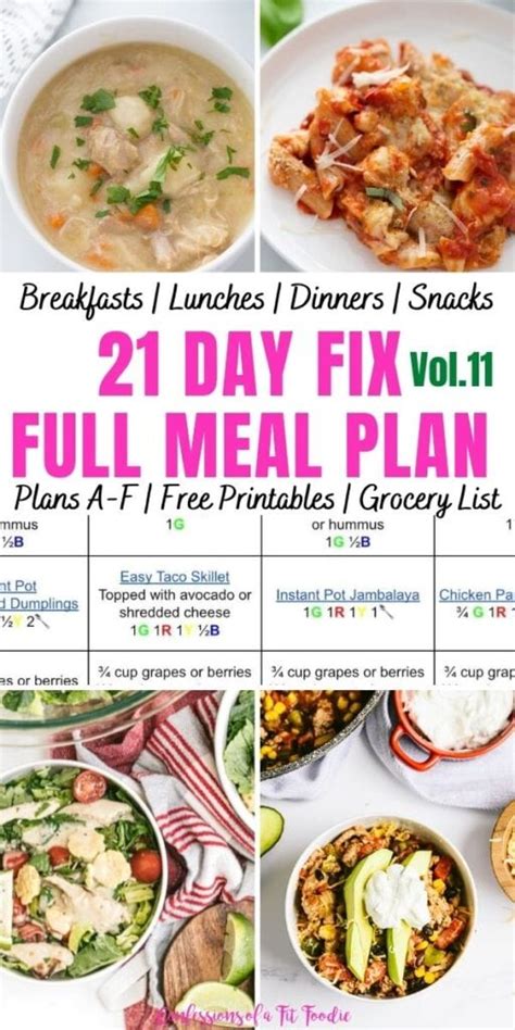 Easy 21 Day Fix Meal Plan Food List: Simple and Homemade Options