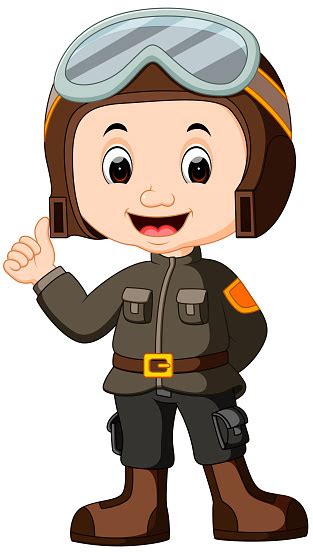 Kartun Pilot Lucu Ilustrasi Stok - Unduh Gambar Sekarang - Aerobatik, Aksesori kepala - Pakaian ...