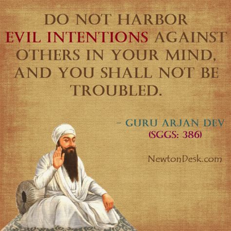 Evil Intentions Against Others In Your Mind - Guru Arjan Dev | Quotes