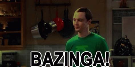 Sheldon Cooper Bazinga Gif