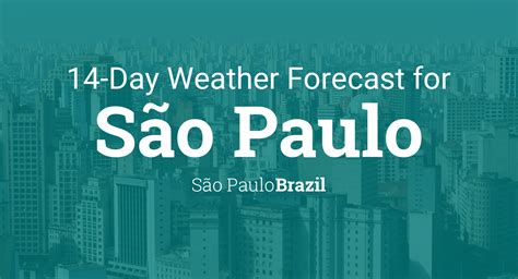 São Paulo, São Paulo, Brazil 14 day weather forecast