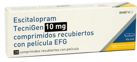 ESCITALOPRAM TECNIGEN 10 mg COMPRIMIDOS RECUBIERTOS CON PELICULA EFG , 56 comprimidos. Precio ...