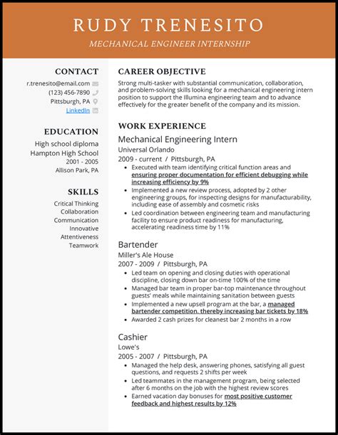 9 Mechanical Engineer Resume Examples Built for 2024