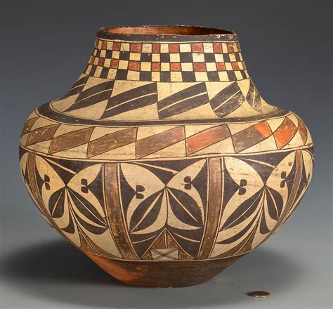 Lot 506: Native American Pottery Jar, Acoma Olla | Case Auctions