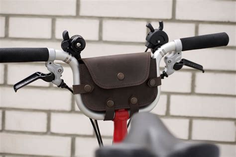 Brompton Leather Handlebar Bag dark Brown Pouch - Etsy