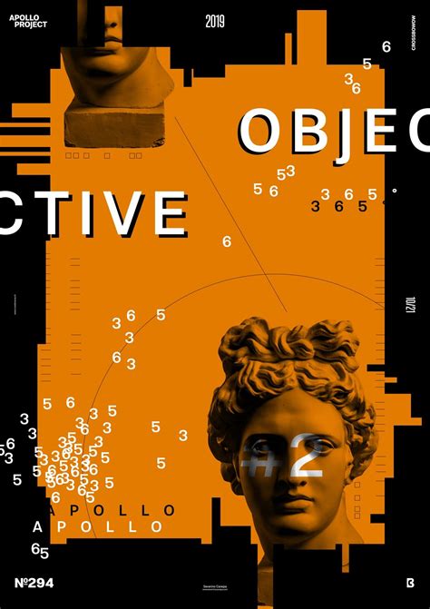 The second poster titled Objective get a simple concept: create a large square with a bright ...