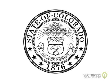 Colorado State Seal Logo Insignia in Svg Eps Dxf and Png - Etsy