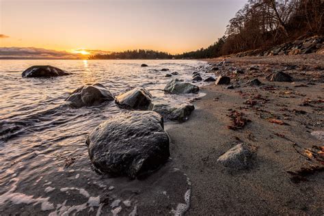 Gray Rocks on Seashore during Sunset · Free Stock Photo