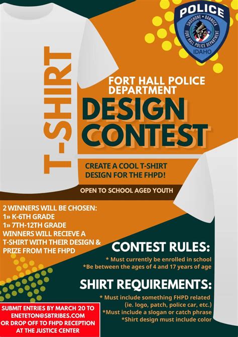 CALLING ALL NATIVE AMERICAN YOUTH: FHPD T-Shirt Design Contest, Due March 20 | Shoshone-Bannock ...