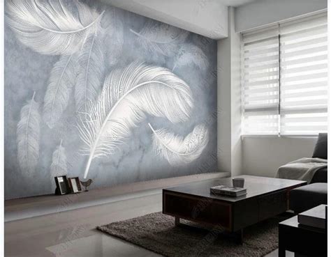 Modern Fashion Creative Feather for Living Room Bedroom Wall - Etsy