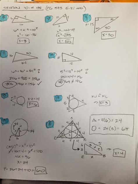 Honors Geometry - Vintage High School: Section 10-5: Tangents