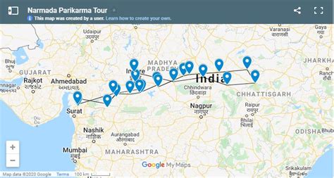 Narmada Parikrama Route Map