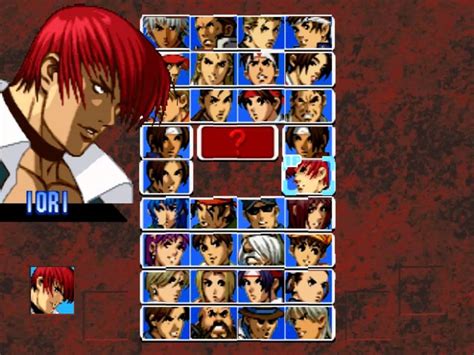 The King Of Fighters 99 ps1 Character Select - YouTube