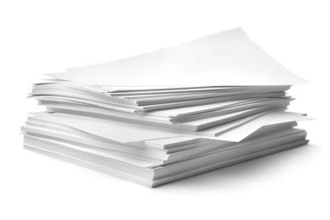 Office Pile Of Paper Stock Photo - Download Image Now - iStock