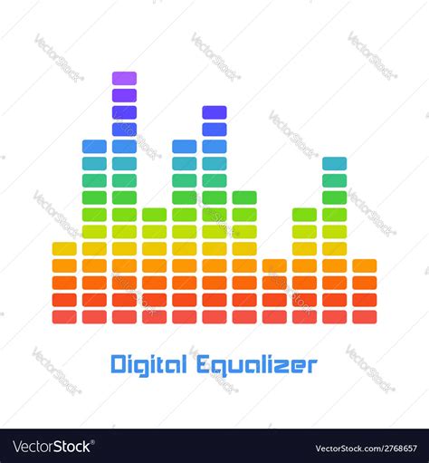 Rainbow equalizer on white background Royalty Free Vector