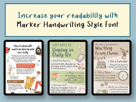 Marker Handwriting Font Goodnotes Handwriting Font Note Taking - Etsy ...