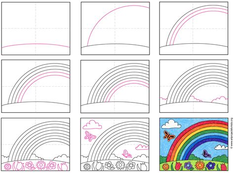 How to Draw a Rainbow · Art Projects for Kids